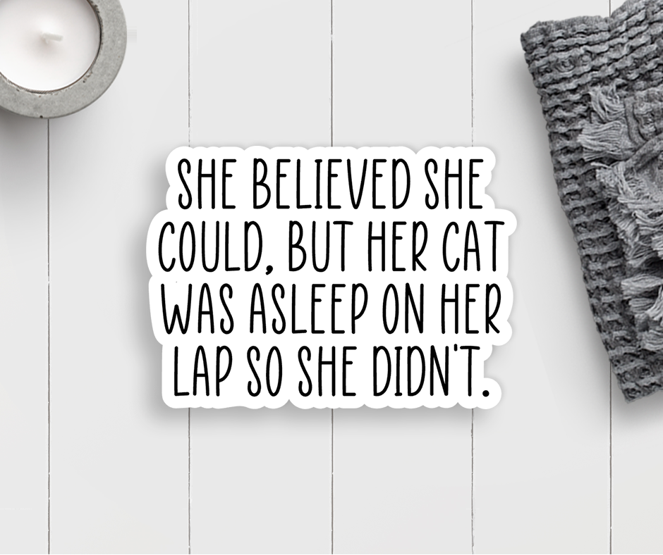 Cat – Waterproof Vinyl Sticker for Bookish Cat Lovers